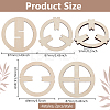 2 Sets Plywood Candle Wick Holders AJEW-BC0007-87B-2