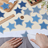 4Sets 4 Colors Polyester Embroider Thread Sew On Patches PATC-FG0003-53-3