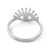 Non-Tarnish 201 Stainless Steel Evil Eye Adjustable Ring for Women RJEW-K238-13P-2