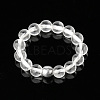 4MM Round Natural Quartz Crystal Beaded Stretch Rings VM0712-15-1