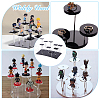 10-Tier Acrylic Action Figures Organizer Display Risers ODIS-WH0002-55-5