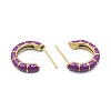 Enamel C-shape Stud Earrings EJEW-N052-05F-3