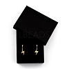 Brass Huggie Hoop Earrings EJEW-JE04228-02-3