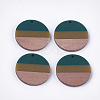 Tri-color Resin & Walnut Wood Pendants RESI-S358-78F-1