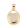 Brass Micro Pave Cubic Zirconia Locket Pendants KK-A161-41G-1