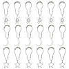Olycraft 18Pcs 3 Style Universe Theme Iron Shower Curtain Rings for Bathroom HJEW-OC0001-24-1