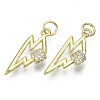 Brass Micro Pave Cubic Zirconia Pendants ZIRC-S061-190G-NF-1