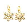 Rack Plating Brass Micro Pave Clear Cubic Zirconia Pendants X-KK-B093-04A-G-1