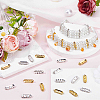 100Pcs 2 Colors Brass Crystal Rhinestone Spacer Bars ALRI-SC0001-61A-4
