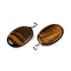 Natural Tiger Eye Pendants G-T138-207F-2