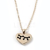 Golden Plated Heart with Constellation/Zodiac Sign Alloy Enamel Pendant Necklaces NJEW-H214-A11-G-1