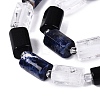 Natural Obsidian & Sodalite & Quartz Crystal Beads Strands G-Q614-01A-07-4