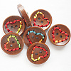 Round Painted 2-Hole Buttons with Colorful Thread  LS-NNA0Z33-1