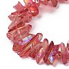 Natural Quartz Crystal Points Beads Strands G-K181-B20-3