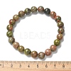 Natural Unakite Bead Stretch Bracelets BJEW-K212-B-006-5