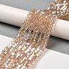 Transparent Electroplate Glass Beads Strands EGLA-A039-T2mm-B12-4
