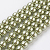 Eco-Friendly Dyed Glass Pearl Round Beads Strands HY-A002-10mm-RB115-1