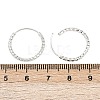 Brass Textured Hoop Earrings EJEW-F378-03C-S-3