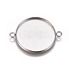 Non-Tarnish 304 Stainless Steel Cabochon Connector Settings STAS-G127-14-25mm-P-1