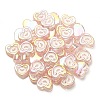 UV Plating Rainbow Iridescent Acrylic Enamel Beads OACR-G012-10-4
