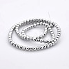 Round Non-magnetic Synthetic Hematite Beads Strands G-P061-66-6mm-2