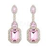 Brass Rhinestone Dangle Stud Earrings FS-WG9D6B6-08-1