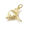 Manta Ray Brass Pendants KK-G525-13G-2