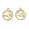 Brass Micro Pave Cubic Zirconia Pendants KK-U058-31G-1