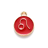 Alloy Enamel Pendants X-ENAM-S124-01A-07G-2
