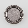 Vintage Alloy Brooch Cabochon Bezel Settings PALLOY-O038-20AS-2