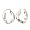 Rack Plating Brass Hoop Earrings for Women EJEW-Q770-17P-1