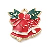 Christmas Theme Alloy Enamel Pendants X-ENAM-D060-04C-1