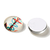 Helm &  Anchor Printed Glass Cabochons GGLA-A002-10mm-WW-2