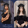 Halloween Polyester Rhinestones Dress Brides Wedding Veil Headband FIND-WH20019-165B-166-4