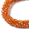 Faceted Transparent Glass Beads Stretch Bracelets BJEW-S144-002B-02-3