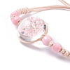 Handmade Dry Pressed Flower Link Bracelet for Girl Women BJEW-C004-01H-2