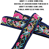 6.8M Ethnic Style Polyester Jacquard Bird Ribbon PW-WG43457-03-2