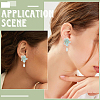 Brass Studs Earring Findings KK-BBC0019-01G-03-4