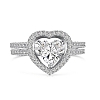 Anti-Tarnish Rhodium Plated 925 Sterling Silver Double Rings Set RJEW-Z040-17P-B-1
