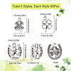 150Pcs 3 Style Tibetan Style Alloy Pendants FIND-SC0003-72-2