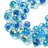 Electroplate Transparent Glass Beads Strands EGLA-P052-01A-AB03-3