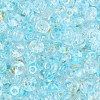 Baking Paint Transparent Glass Beads DGLA-T004-07E-2