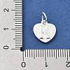 925 Sterling Silver Heart with Capital Letter Charms STER-S009-13K-S-3