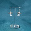 Lovely Wedding Dress Angel Dangle Earrings EJEW-JE00521-09-3