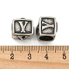 316 Surgical Stainless Steel with Rhinestone Large Hole Cube Beads STAS-Q326-08AS-01-3