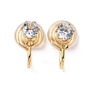 Brass Micro Pave Cubic Zirconia Ear Cuff Findings KK-F898-15D-G-1