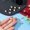 12Pcs Brass & Glass Imitation Cat Eye Round Charms PALLOY-TAC0237-01-6