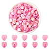 200Pcs 2 Colors ABS Plastic Beads KY-FS0001-42D-1