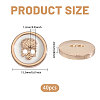 40Pcs 2-Hole Alloy Enamel Flat Round Buttons BUTT-CA0001-36LG-2