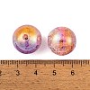UV Plating Rainbow Iridescent Two Tone Acrylic Beads PACR-C009-04E-3